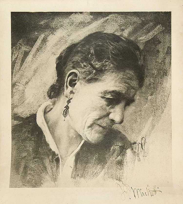 Francesco Paolo Michetti - Donna di profilo 1